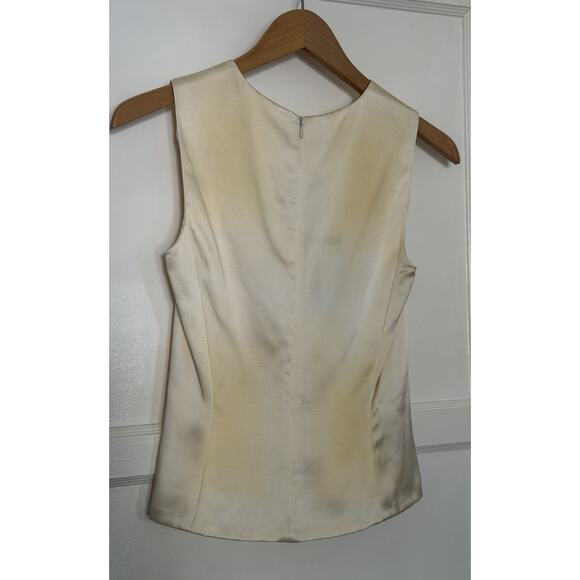 Vintage Prada Y2K Satin Shell Tank Ivory Raso Luce w/ Tags Italy Sz IT 38 - Picture 10 of 10